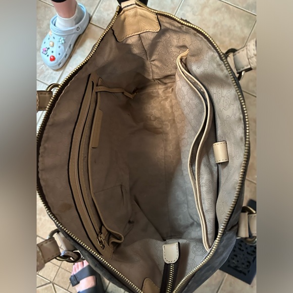 Michael Kors Brown Jet Set Logo Multifunction Tote Shoulder Bag Purse - Picture 6 of 6